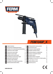 Bruksanvisning FERM PDM1049P_K Drill-skrutrekker