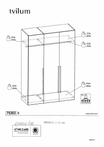 Manual Leen Bakker Bergen (219x147x60) Wardrobe