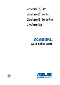 Manual de uso Asus ZC600KL Zenfone 5Q Teléfono móvil