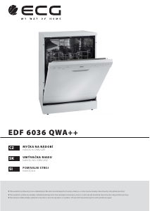 Manuál ECG EDF 6036 QWA++ Myčka na nádobí