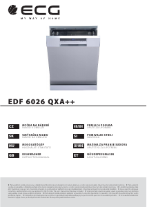Manuál ECG EDF 6026 QXA++ Myčka na nádobí