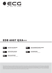 Návod ECG EDB 6007 QXA++ Umývačka riadu