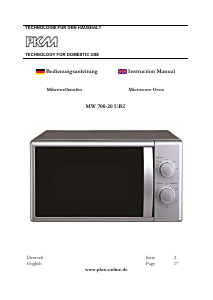 Manual PKM MW 700-20 UB2 Microwave