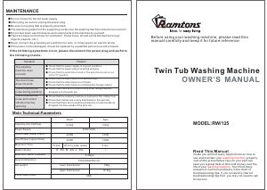 Manual Ramtons RW/125 Washing Machine