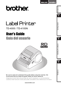 Manual Brother TD-4000 Label Printer