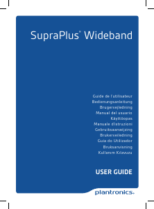 Käyttöohje Plantronics SupraPlus Wideband Kuulokemikrofoni