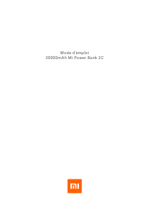 Mode d’emploi Xiaomi PLM06ZM Chargeur portable