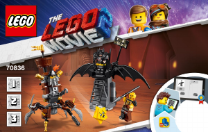 Návod Lego set 70836 Movie Batman a Oceliak pripravení na boj
