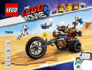 Mode d’emploi Lego set 70834 Movie Le tricycle motorisé en métal de Barbe d'Acier !