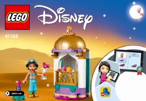 Manual Lego set 41158 Disney Princess A pequena torre de Jasmine