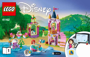 Brugsanvisning Lego set 41162 Disney Princess Ariel, Aurora og Tianas royale fest