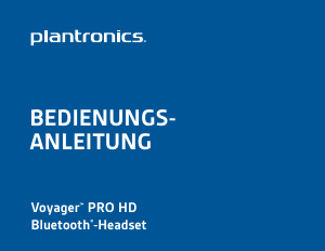 Bedienungsanleitung Plantronics Voyager PRO HD Headset