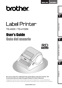 Handleiding Brother TD-4100N Labelprinter