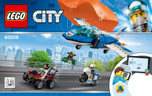 Manual Lego set 60208 City Polícia aérea - Detenção de paraquedas