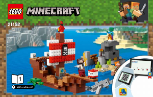 Manual de uso Lego set 21152 Minecraft La Aventura del barco pirata