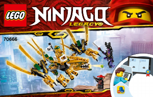 Brugsanvisning Lego set 70666 Ninjago Den gyldne drage