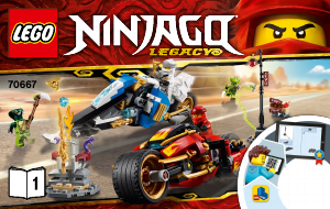 Manual Lego set 70667 Ninjago Motocicleta Bladecycle a lui Kai si Snowmobilul lui Zane