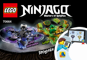 Руководство ЛЕГО set 70664 Ninjago Ллойд мастер Кружитцу против Гармадона