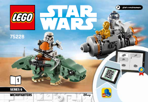 Bruksanvisning Lego set 75228 Star Wars Escape Pod vs. Dewback Microfighters