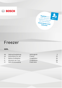 Bedienungsanleitung Bosch GSN58MW30 Gefrierschrank