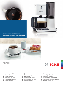 Kullanım kılavuzu Bosch TKA8011 Kahve makinesi