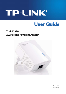 Handleiding TP-Link TL-PA2010KIT Powerline adapter