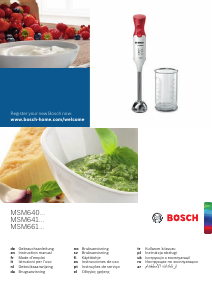 Manual Bosch MSM64120 Hand Blender