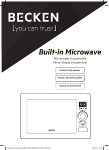 Manual de uso Becken BBIMW2515IX Microondas