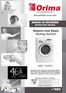 Manual Orima ORB 1260V3 Máquina de lavar roupa