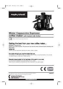 Handleiding Morphy Richards CM47009 Mister Cappuccino Koffiezetapparaat