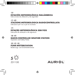 Manual de uso Auriol IAN 71479 Estación meteorológica