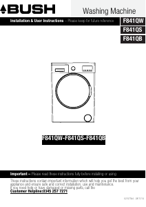 Manual Bush F841QW Washing Machine