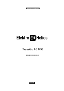 Bruksanvisning ElektroHelios FG2450 Frys
