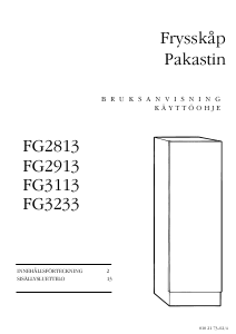 Bruksanvisning ElektroHelios FG2813 Frys