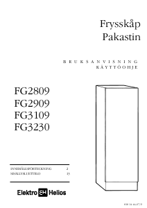 Bruksanvisning ElektroHelios FG3109 Frys