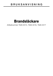 Bruksanvisning Rusta 7626-0017 Brandsläckare