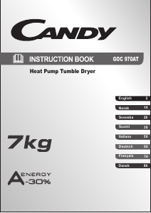 Manuale Candy GOC 970AT Asciugatrice