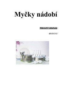 Manuál Mora MV61010 Myčka na nádobí