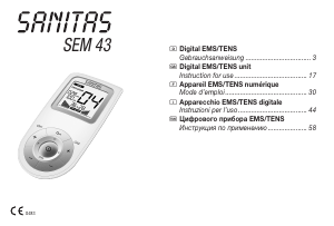 Manual Sanitas SEM 43 Electrostimulator