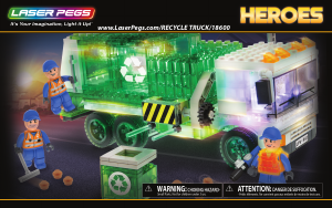 Manual Laser Pegs set 18600 Heroes Recycle truck