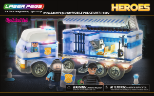 Manual Laser Pegs set 18602 Heroes Mobile police unit