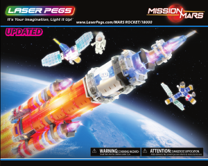 Manual Laser Pegs set 18000 Mission Mars Mars rocket