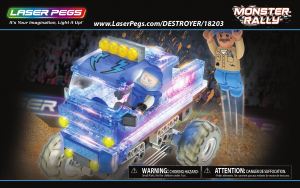 Manual Laser Pegs set 18203 Monster Rally Destroyer