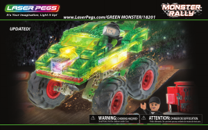 Manual Laser Pegs set 18201 Monster Rally Green monster