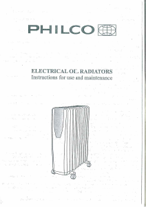 Manual Philco PH0715FD3G Heater