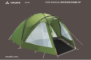 Bedienungsanleitung Vaude Division Dome 5P Zelt