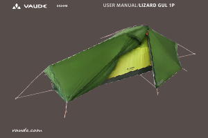 Manual de uso Vaude Lizard GUL 1P Carpa de campaña