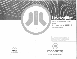 Manual de uso Mademsa Acquarelle 812 S Lavavajillas