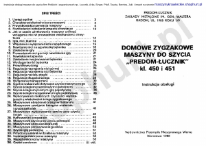 Instrukcja Łucznik 451 Maszyna do szycia