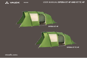 Manual de uso Vaude Opera XT 4P Carpa de campaña